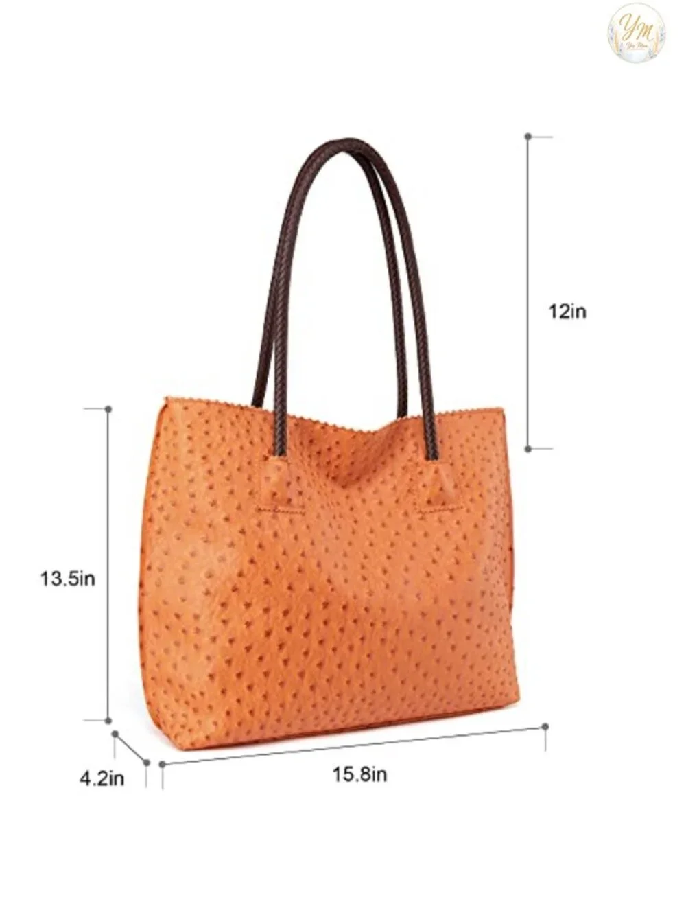 Large Vegan Leather Tote Bag with Braided Handles and Zip Closure for Women